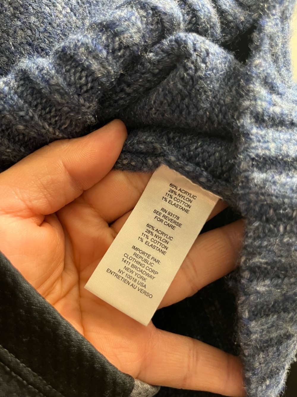Industry Soft Knit Men's Crewneck Sweater in Blue - Picture 2 of 5